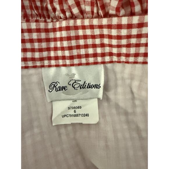 Rare Edition Skirt Size 6 Red And White flare Plaid Mini Skirt - Picture 10 of 11